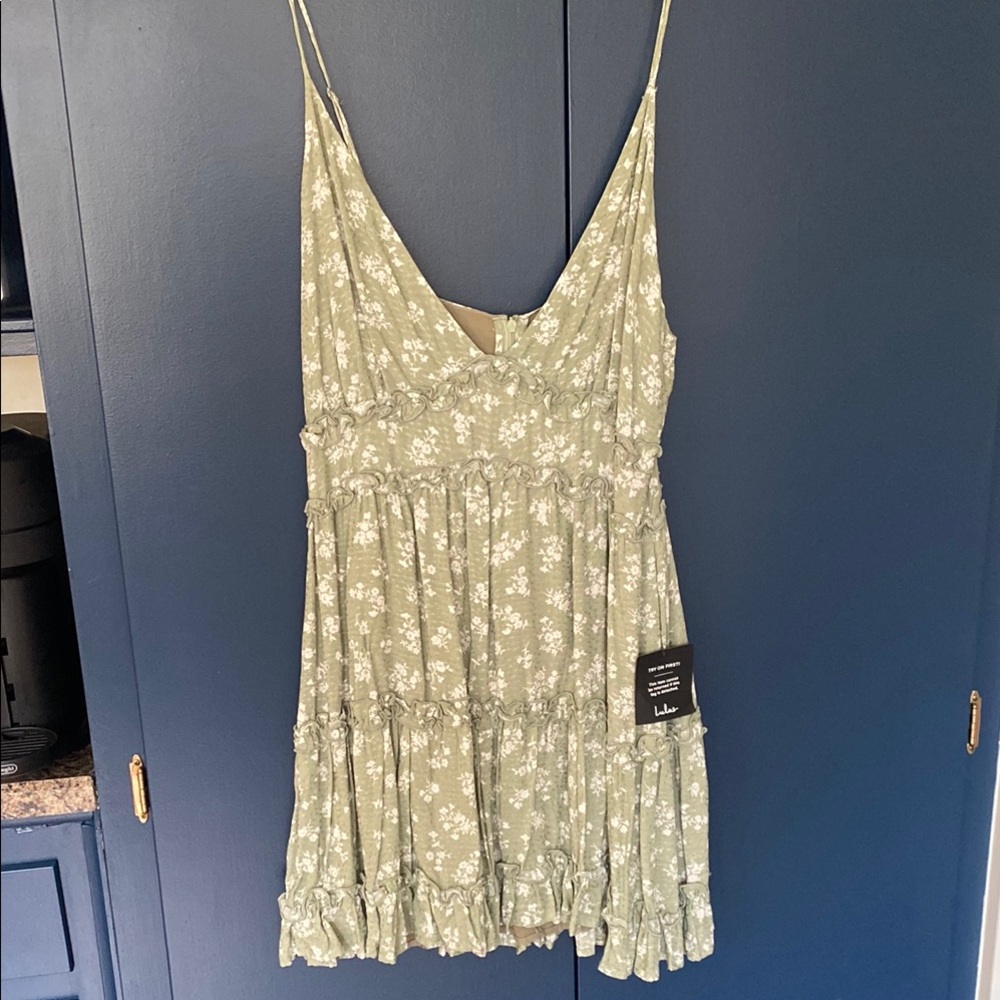Floral Green lulus mini Dress
